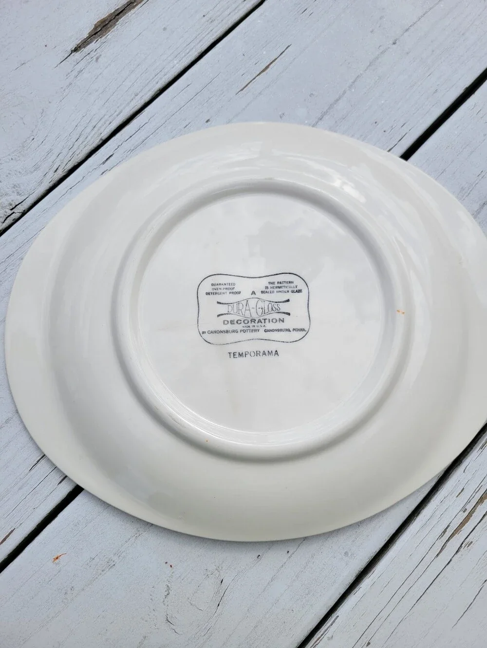 Vintage Dura-Gloss Atomic Platter Temporama Ceramic Serving Platter MCM Retro